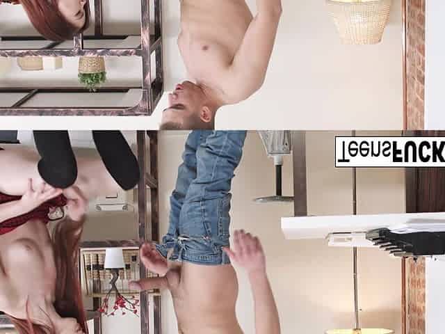 Teens Fucking : Redhead teen takes a study break for anal