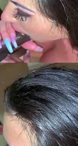 Mature brunette amateur giving a great POV blowjob