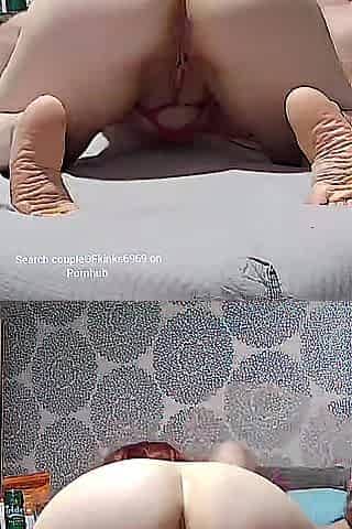 Ginger Bitch sucking rod during the time that being toyed coupleOFkinks6969 - Snatch close up