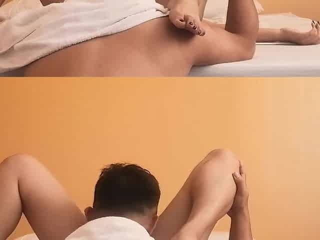 Twat licking. That guy eats his girlfriend's vagina until this babe cum. This is so gratifying to see.