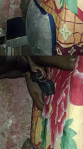 Afro Ebony dude showcasing his daybed skills