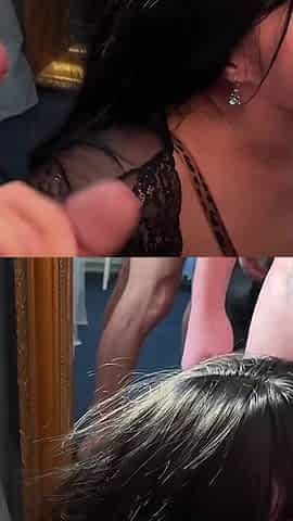 Leopard Lingerie Slut Fucked by 4 Cocks - Messy Facial