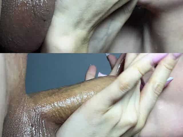 Very Sloppy Deepthroat, Her Mouth Filled with Cum