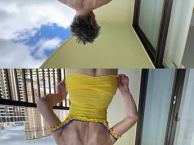 I Rolled Out My Yoga Mat On My Hotel Balcony And Had Fun