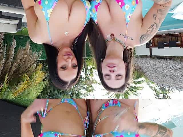 ANGELA WHITE - Breasty Indica Flower and I are Give Mr Favourable POV the Fantasy Large Boob 3some