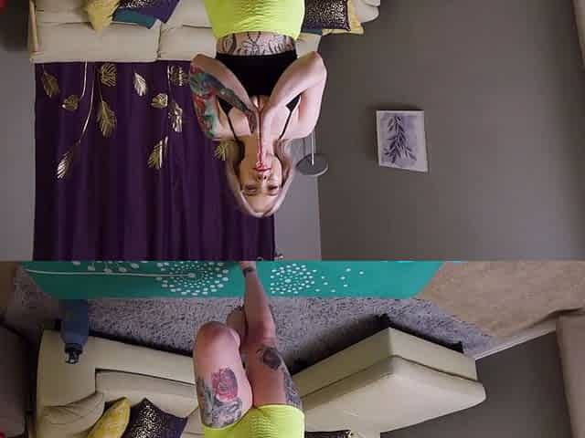 Blonde Tattooed Kaiia Eve Naked Yoga And Fingering