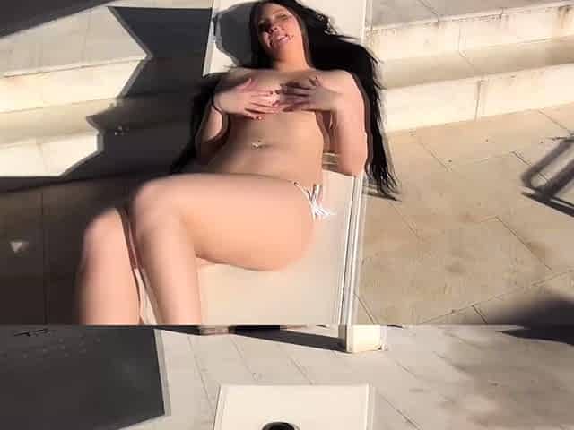 Close up teen foot worship