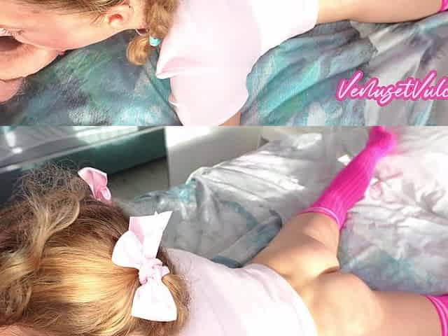 Naughty Petite Stepdaughter Ahegao Facial Overload