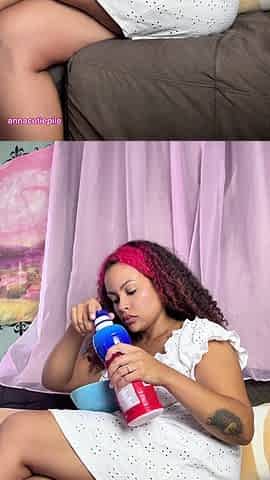 Farting on Couch Eating Cerals and Milk Chubby Girl Nonstop Rips While Watching TV