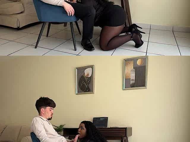 Thick Black Lets Her Boss Screw Her In The Booty