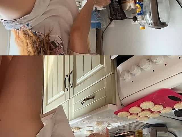 Redhead Teen's Big Ass and Tits Handled Roughly in the Kitch