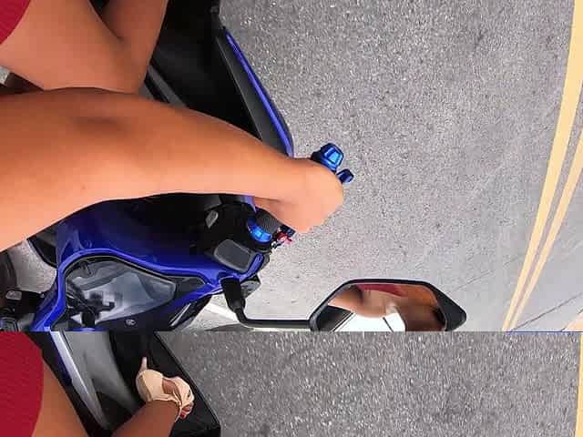 Motobike ride for Thai GF and home sex