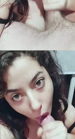 Hot amateur teen blowjob and facial HD video