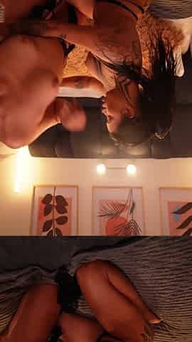 Nathalia Fox makes me bang her girlfriend, and surprises me with an anal squirt.