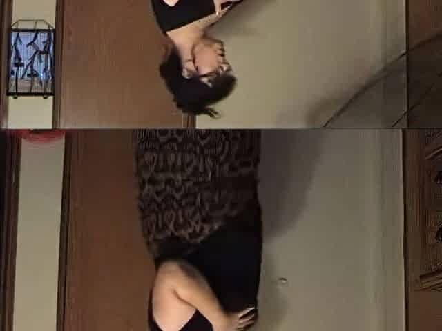 big beautiful woman undresses lazily and shows her stripped body part 1 - Not HD