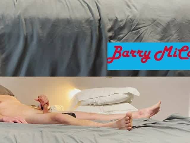 Intensive masturbation with groaning using jerking off, vibrating, sucking toy whilst having balls vibrated