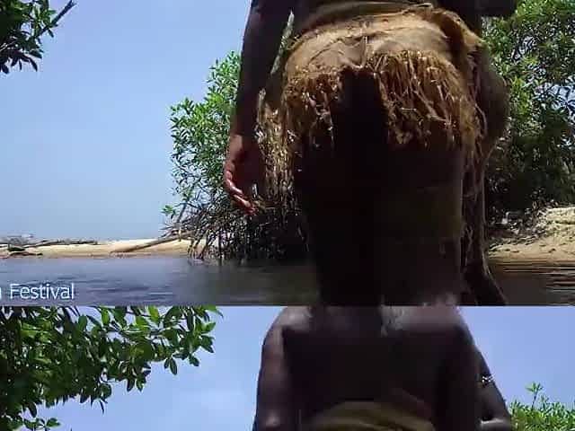 This favourable Afro villager got two girlfriends