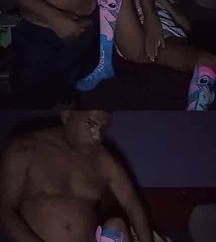 My stepdaughter thanking me with her booty for the gift I gave her.