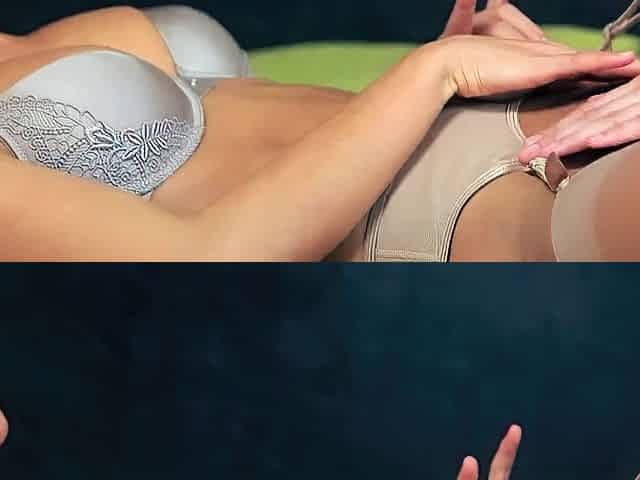 Adria Mia Feeldoe sex through thin black pantyhose
