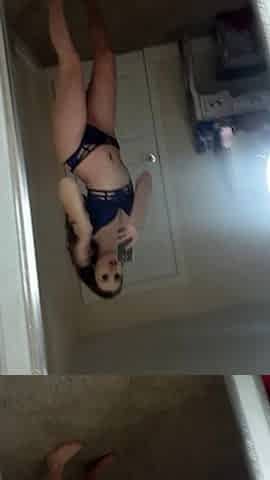 Amateur blondie solo anal masturbation