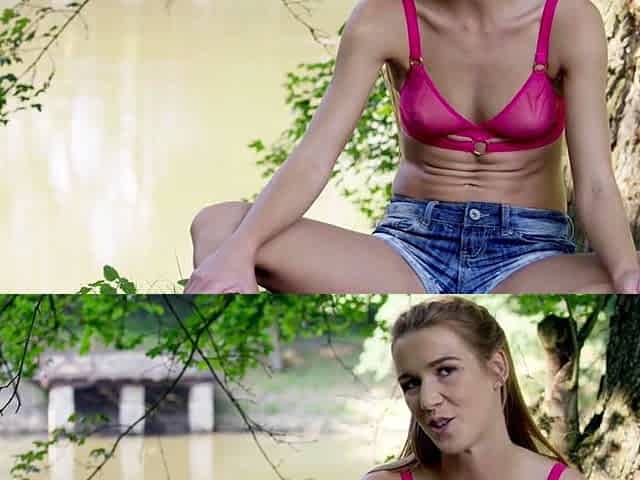 Emo teen Becka solo webcam masturbation