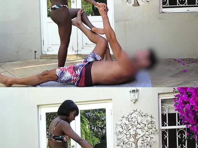 I helped this EBONY with her flexibility