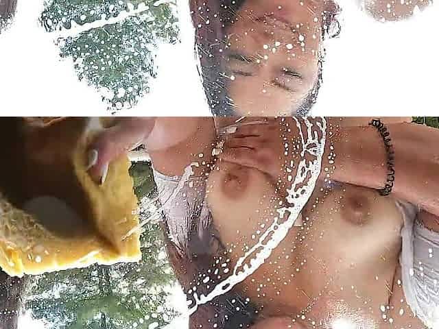 Car wash con mis amigas termina super caliente