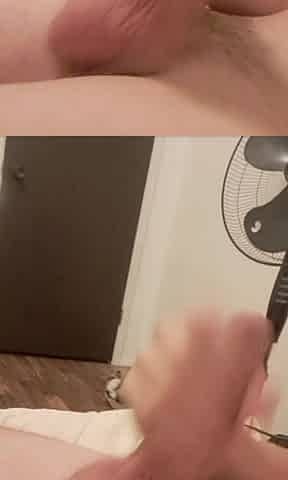 Undressed stroke see me cum over my giant shlong