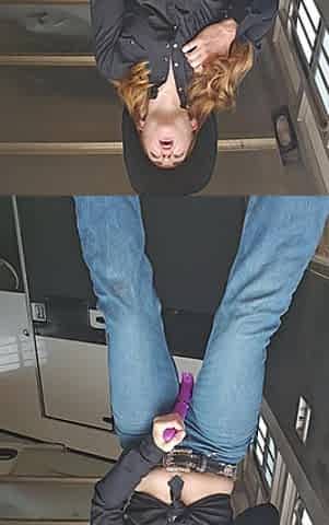 Redhead Wets Heand Squirting Through Them Before Steipping and Fucking Ass