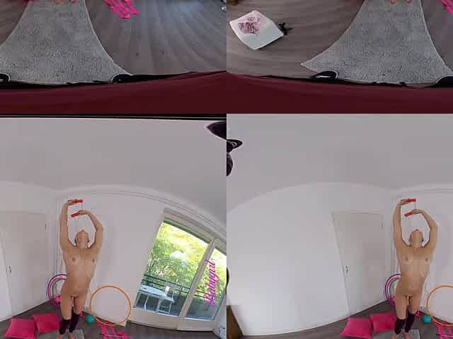 18yo Flexible Gymnast; Teen Fit Slim Petite Small Tits Footjob Shaved Pussy Athlete