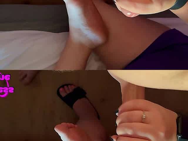 Amateur Handjob Cumshot POV Real Housewife Sexy Soles