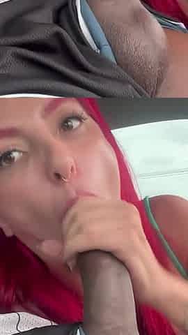 Sucking Me and Driving Until I Came in Her Mouth, She Took All the Milk
