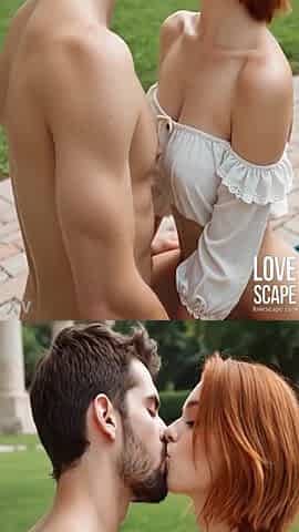 Sucking Shlong in the park: AI Redhead
