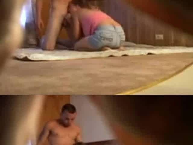 Busty brunette fucked her lover and got caught