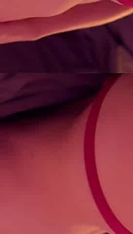 Short-haired blonde Emily masturbates on the bed