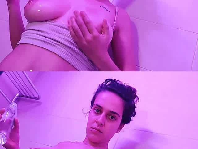 Wet and Messy Full Body Oiled Boobs Ass Pussy in the Shower