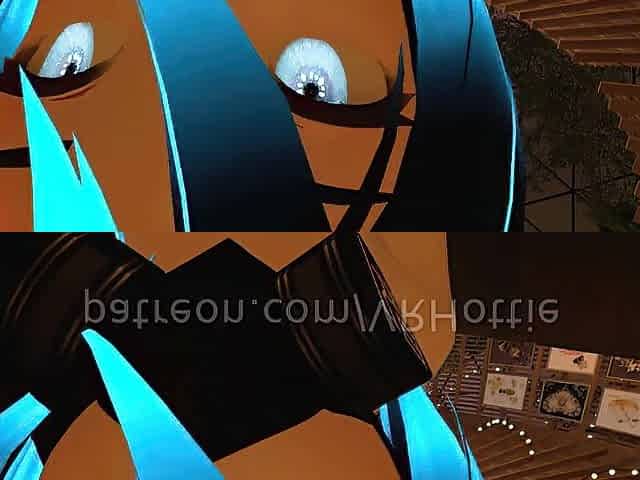 Thicc Haunch Obese Booty Blue Hair Masked Hottie Bare Choker Socks Face Sitting POV Lap Dance