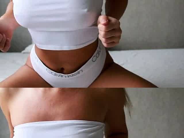 Rubbing Pussy in White Panties Until Orgasm
