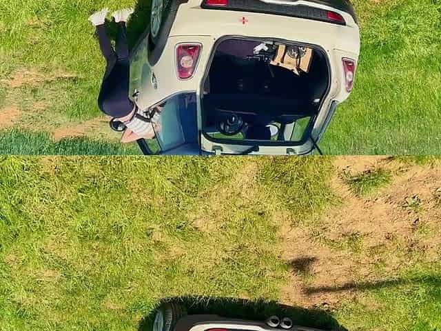 Nice-looking teen stuck on her car and get banged UNDERNEATH MODERATION