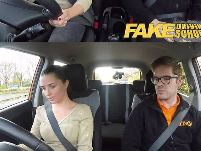 Fake Driving School little English teen gets banged after her lesson