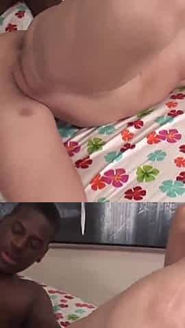 Tight ass gets creamed by black cock
