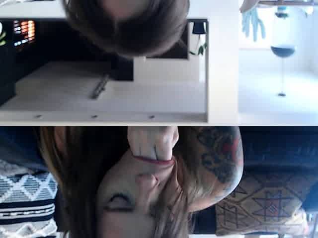 Cute curly brunette solo webcam masturbation