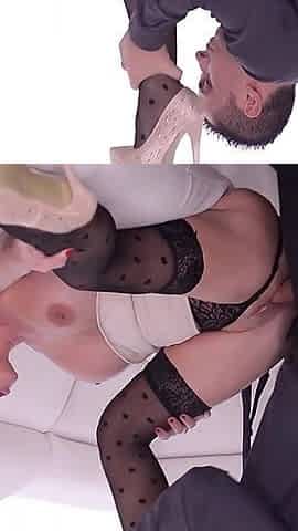Busty Lesbians Finger Pussies in Sexy Lingerie