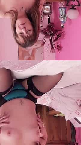 Pandora playing solo on the bed