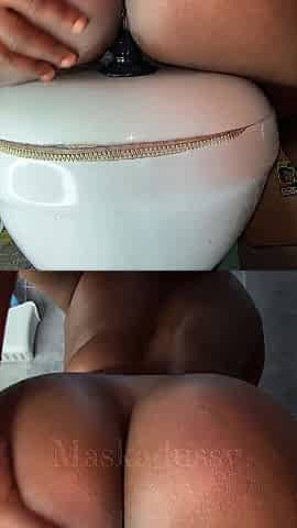Baths Creampie sex-toy riding