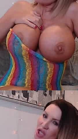 Explosive outrageous squirt thong stuffed pussy