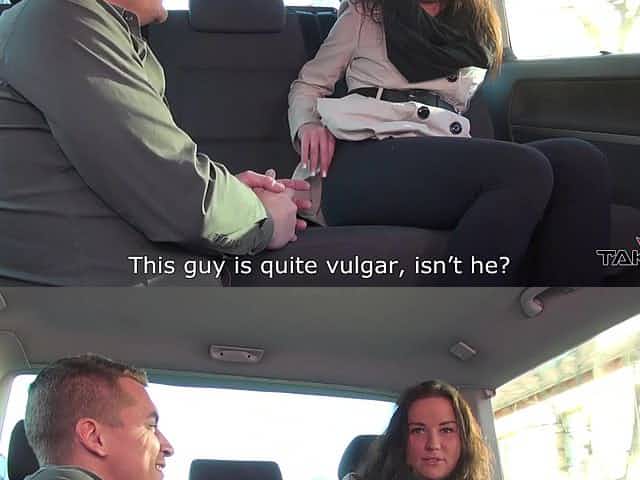 Niki's shaved pussy gets brutally fucked by a stranger in his car