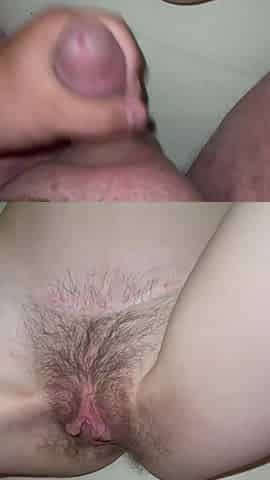 Close up cum on pussy