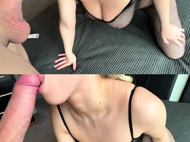 Amateur blonde sloppy blowjob Desperate