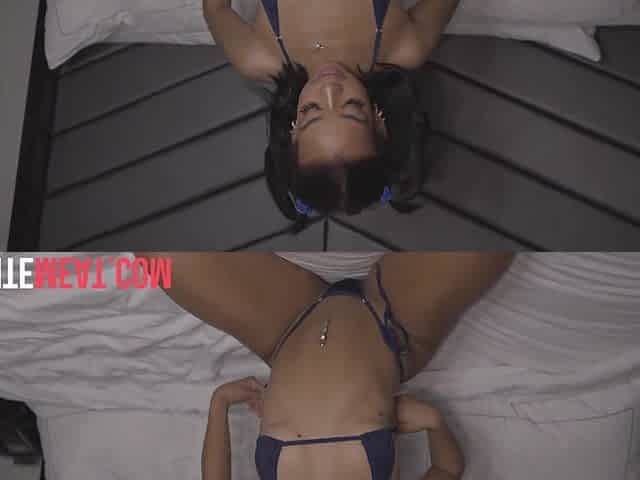 Tight Ebony 18yo Teen Opens Up Wide For White Cock